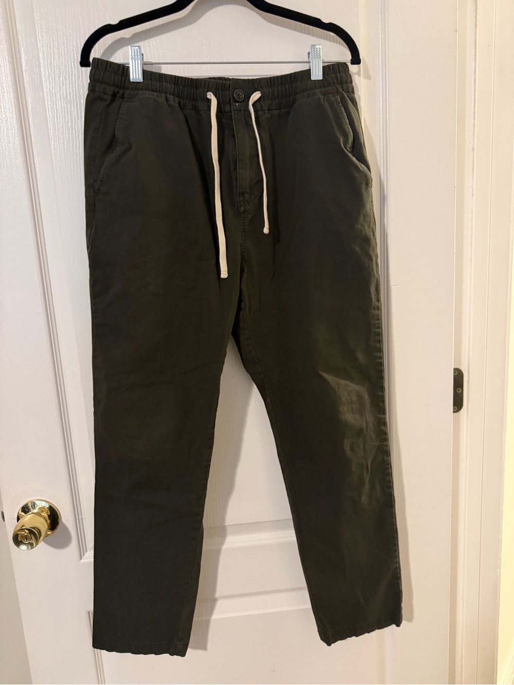 J. Crew Olive Drawstring Cotton Chinos